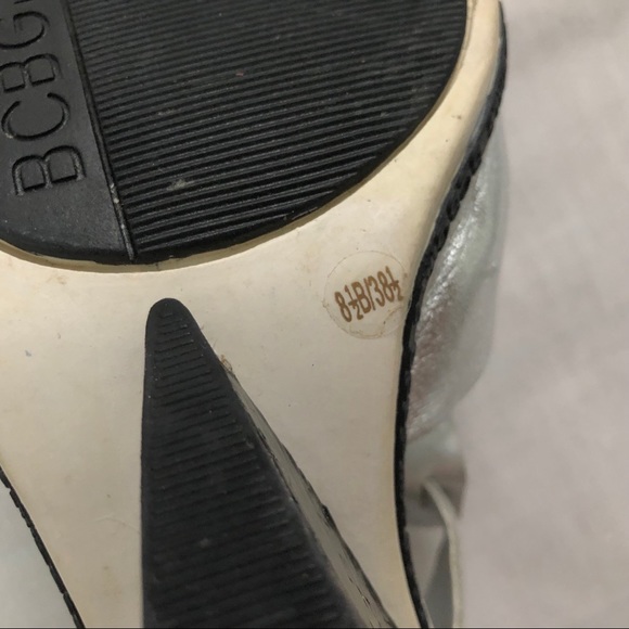 Box 1, BCBGirls Silver Reflective Wedges - Picture 7 of 7